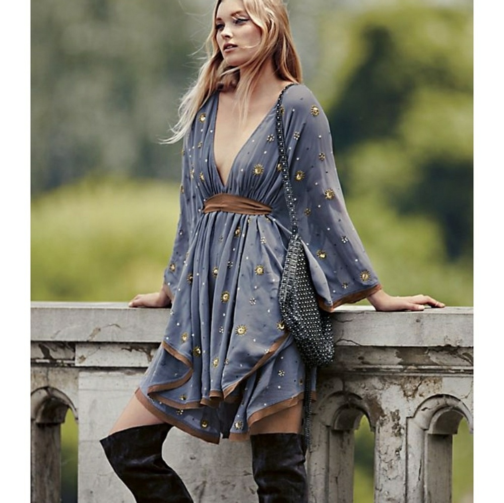 Free People Celestial Embellished Mini, XS